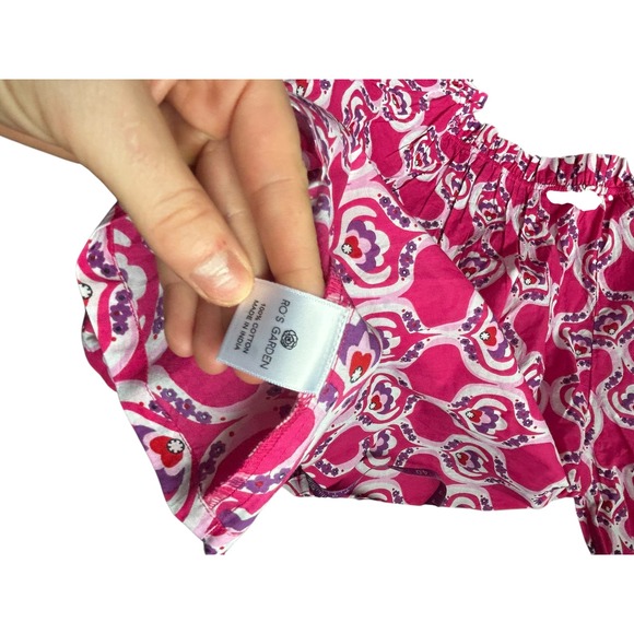 Ro's Garden Havana Pink Geometric Print Blouse Women's Size M - Picture 6 of 7